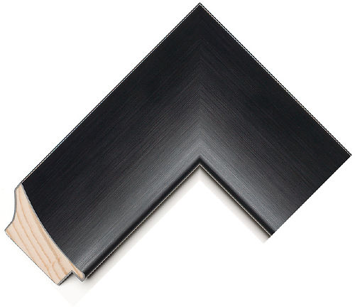 Corner sample of Black Spoon Radiata Pine Frame Moulding