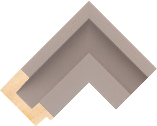 Corner sample of Light Grey Flat Ayous Frame Moulding