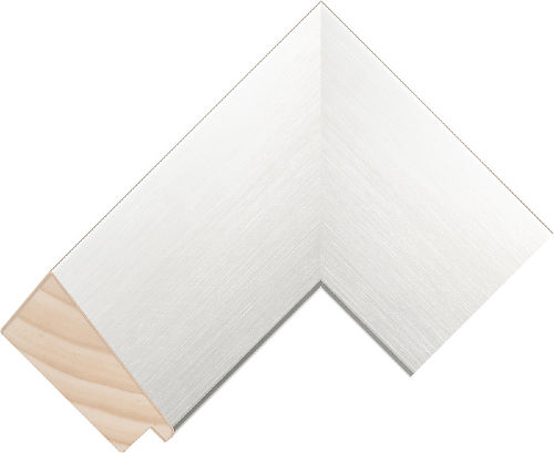 Corner sample of Silver Bevel Radiata Pine Frame Moulding