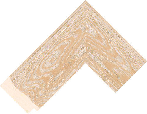 Corner sample of Tan Shaped Flat Pine Frame Moulding