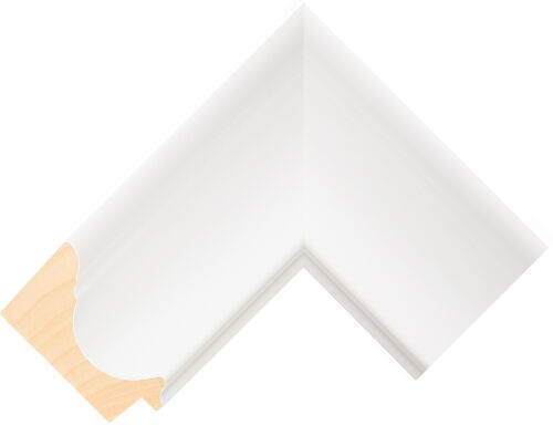 Corner sample of White Spoon Ayous Frame Moulding