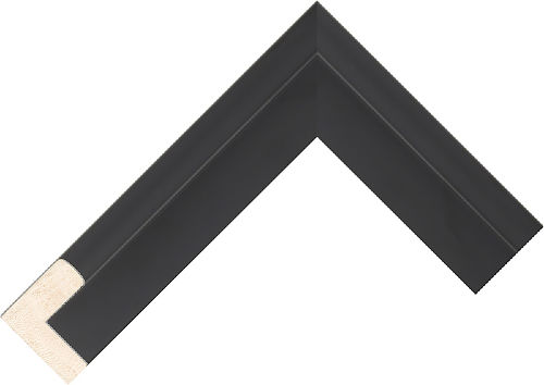 Corner sample of Black Float Damar Frame Moulding