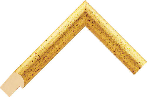 Corner sample of Gold Hockey Pine Frame Moulding