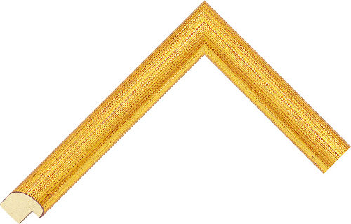 Corner sample of Gold Cushion Poplar Frame Moulding
