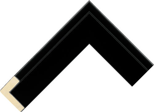 Corner sample of Black Float Pulai Frame Moulding