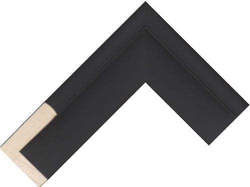 Corner sample of Black Float Pulai Frame Moulding