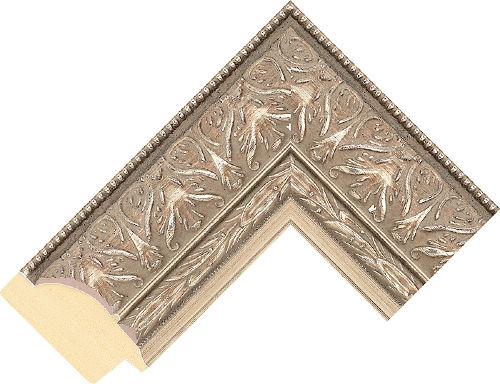 Corner sample of Silver Dome Jenitri Frame Moulding