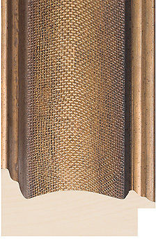Corner sample of Bronze Scoop Pine & Spruce Frame Moulding