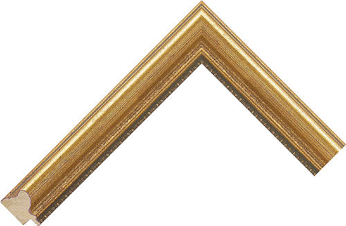 Corner sample of Gold Spoon Poplar Frame Moulding