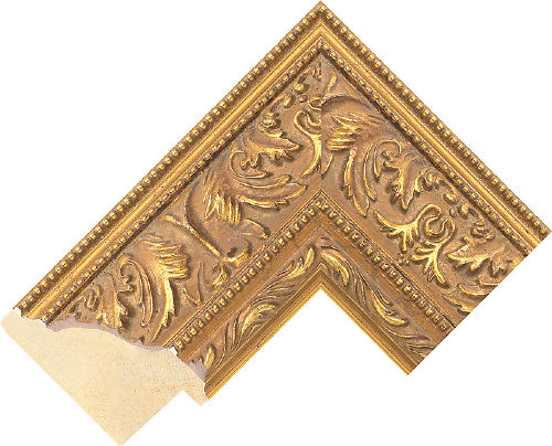 Corner sample of Gold Reverse Jenitri Frame Moulding