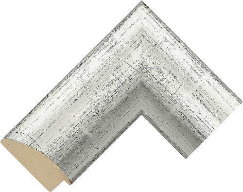 Corner sample of Silver Cushion Pine Frame Moulding
