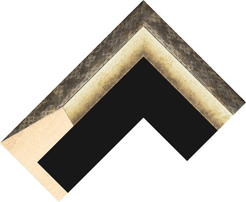 Corner sample of Gold Float Pine Frame Moulding