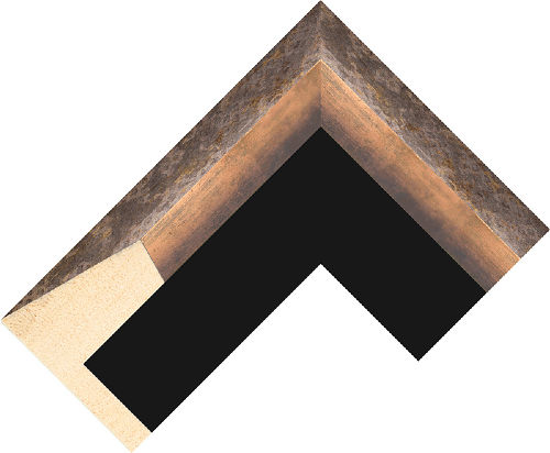 Corner sample of Bronze Float Pine Frame Moulding