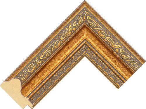 Corner sample of Gold Spoon Jenitri Frame Moulding