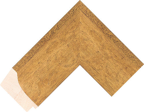 Corner sample of Gold Scoop Radiata Pine Frame Moulding