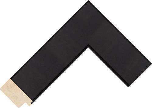 Corner sample of Black Flat Poplar Frame Moulding