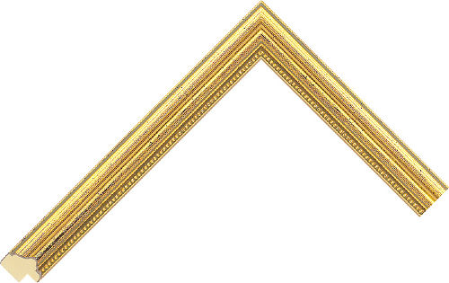 Corner sample of Gold Reverse Perupuk Frame Moulding