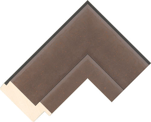 Corner sample of Rust Reverse Ayous ASIP Frame Moulding