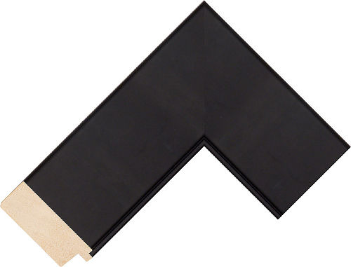 Corner sample of Black Flat Pulai Frame Moulding