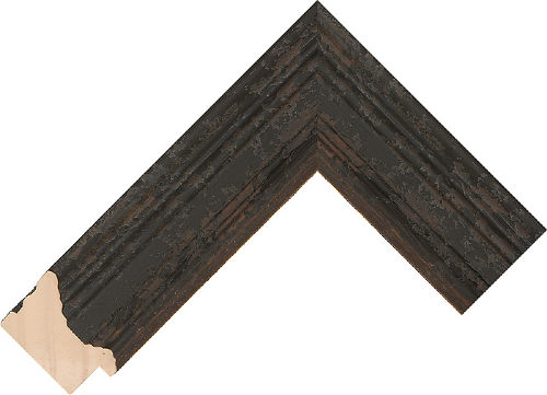 Corner sample of Wenge Scoop Radiata Pine Frame Moulding