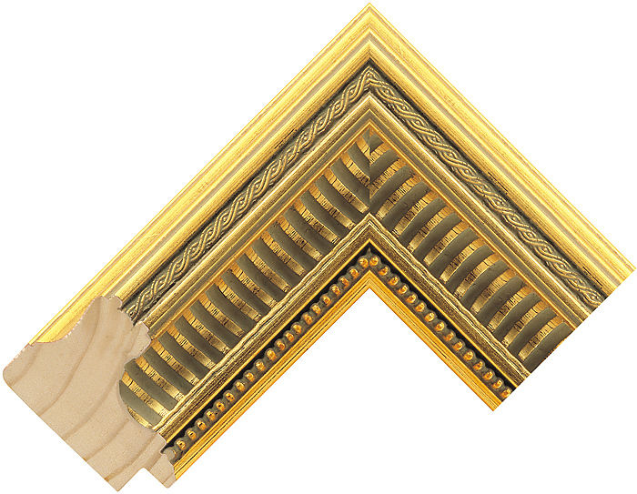 66mm Wide Gold Spoon Meranti Picture Frame Moulding 766610246