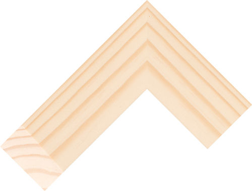 Corner sample of Natural Canvas Bar Radiata Pine Frame Moulding