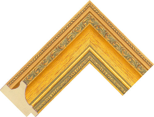 Corner sample of Gold Spoon Jenitri Frame Moulding