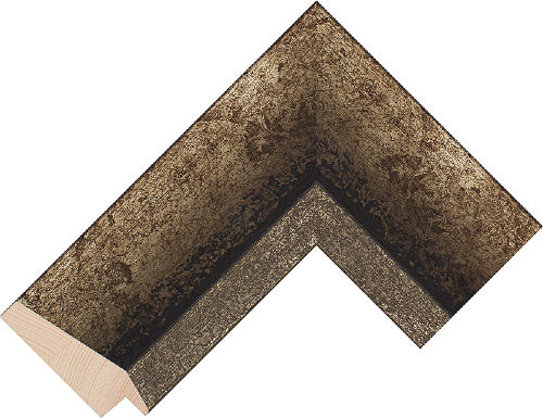 Corner sample of Silver Reverse Pine & Spruce Frame Moulding