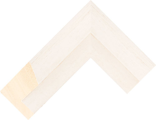 Corner sample of Ivory Float Ayous Frame Moulding