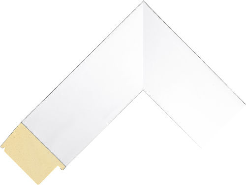 Corner sample of Polished Silver Flat Ayous Frame Moulding