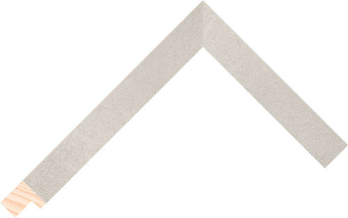 Corner sample of Light Grey Flat Pine Frame Moulding