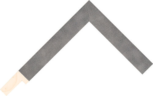 Corner sample of Dark Grey Flat Pine Frame Moulding