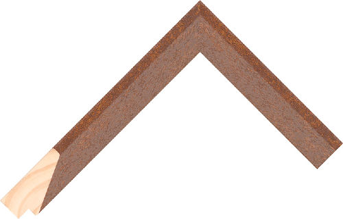 Corner sample of Rust Bevel Pine Frame Moulding
