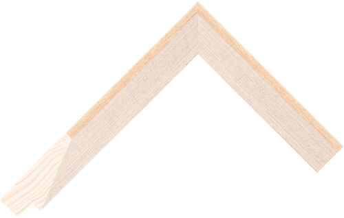 Corner sample of Oak Bevel Pine Frame Moulding
