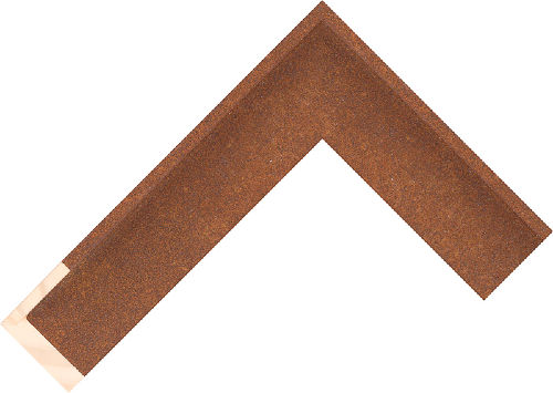 Corner sample of Rust Canvas Box Pine Frame Moulding