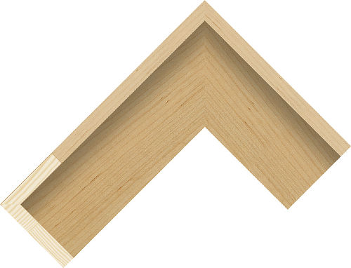 Corner sample of Maple Canvas Box Pine Frame Moulding