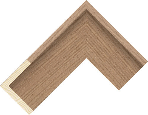 Corner sample of Oak Float Pine Frame Moulding