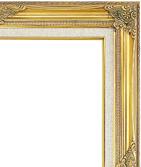 Gold with Linen Liner Ready Made Swept Frames Picture Frame Corner