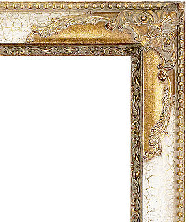 Ivory/Gold Ready Made Decorative Frames Picture Frame Corner