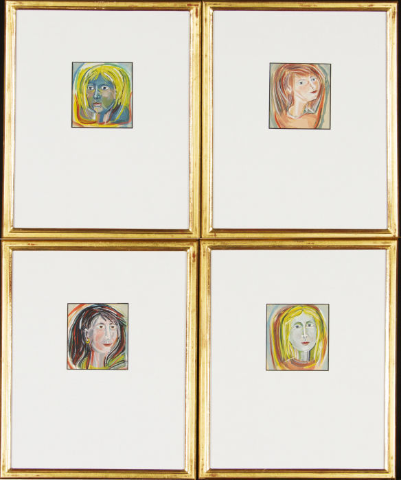 4 Female Portraits by Brigid Wright