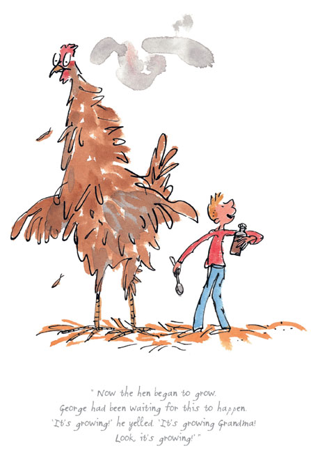 The hen began to grow by Sir Quentin Blake