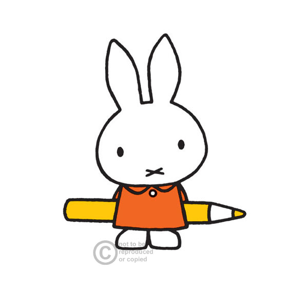 Miffy with Pencil by Dick Bruna