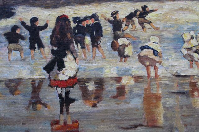 Beach Scene 1869 by After Winslow Homer