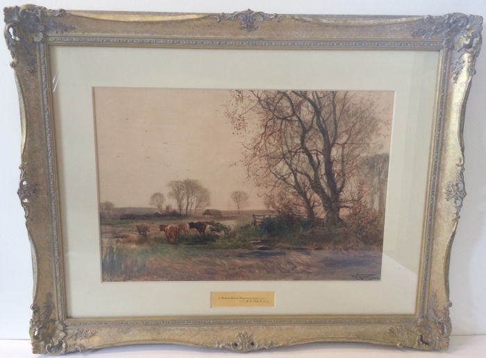 A Meadow Brook Hampshire 1902 by Henry Charles Fox (HC Fox)
