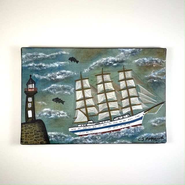 Fish and Lighthouse by Caroline Appleyard