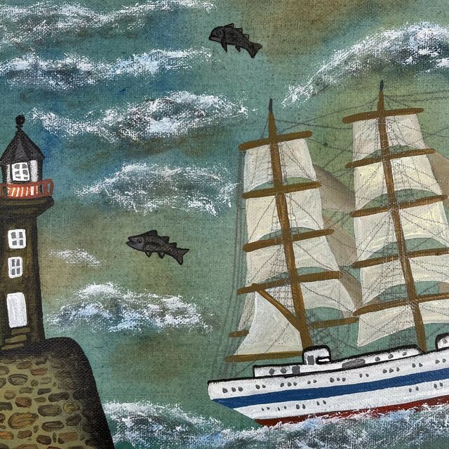Fish and Lighthouse by Caroline Appleyard