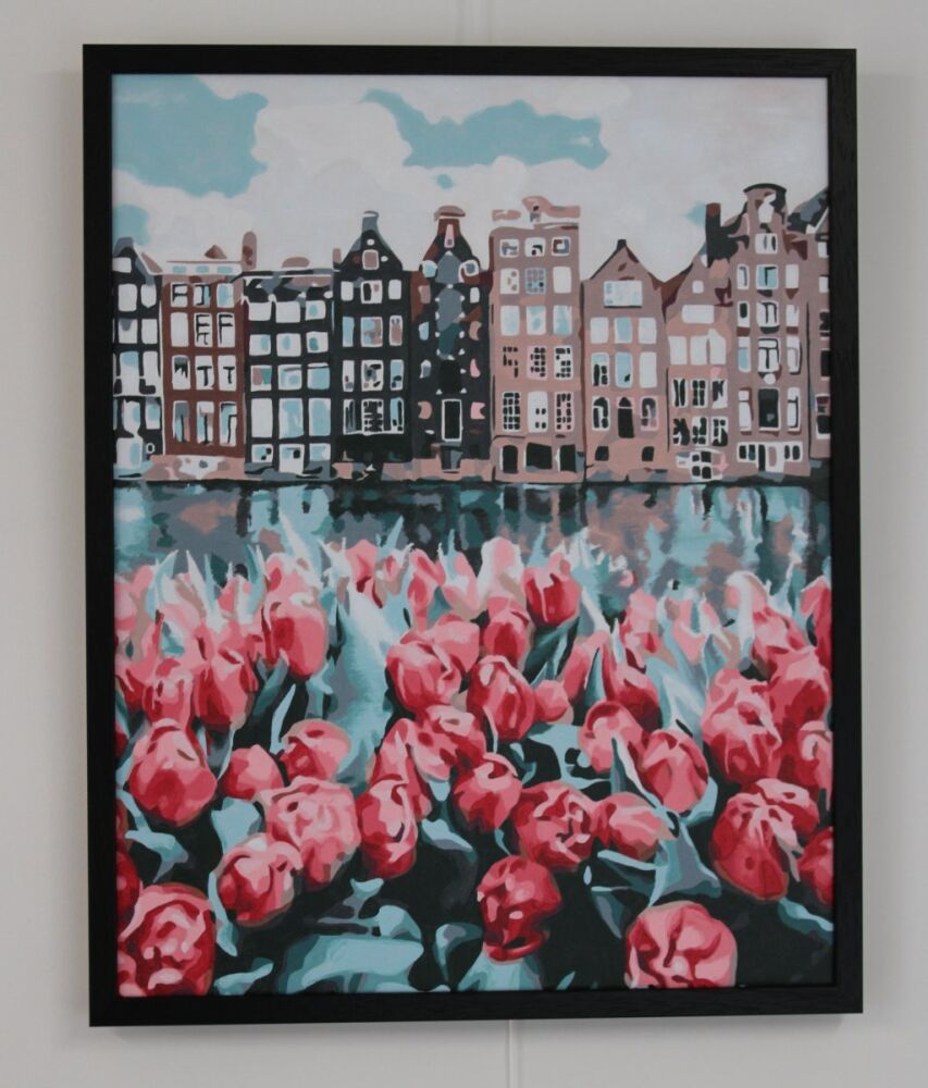 Acrylic Painting of Amsterdam