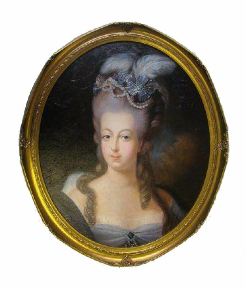Oval Frame for Jean-Baptiste André Gautier-Dagoty Reproduction Oil Painting