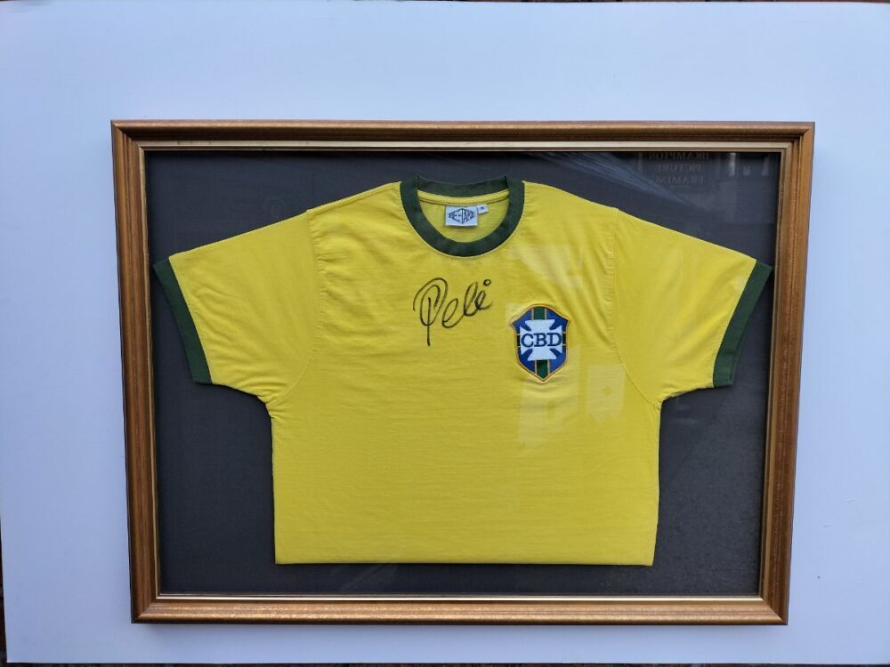 Signed Pele Football Shirt