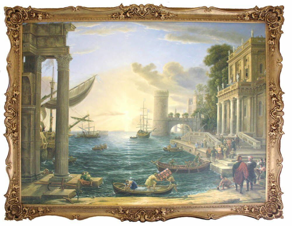 Large Frame for Oil Painting of The Embarkation of the Queen of Sheba